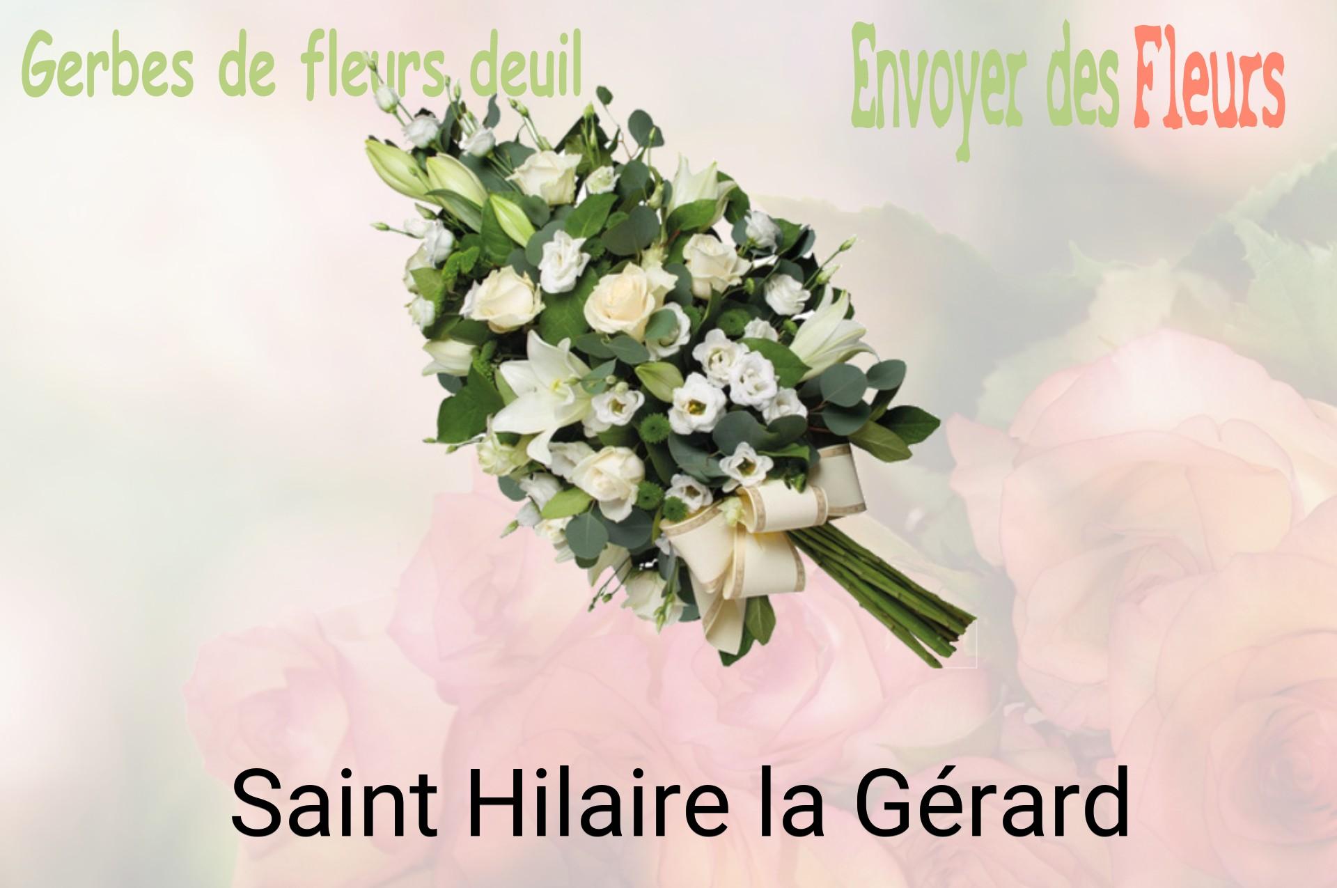 Gerbe de fleurs de deuil livrée à Saint-Hilaire-la-Gérard